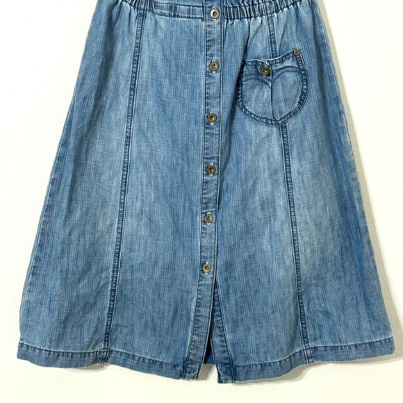 Levis Jeans Y2K Denim Strapless Dress Elastic Waist Western Country Cowgirl - Picture 3 of 11